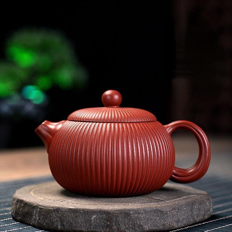 Yixing Zisha Teapot [Begonia Xishi] (Dahongpao - 200ml) - YIQIN TEA HOUSE | yiqinteahouse.com | 200-300ml, teapot, teaware, zisha teapot