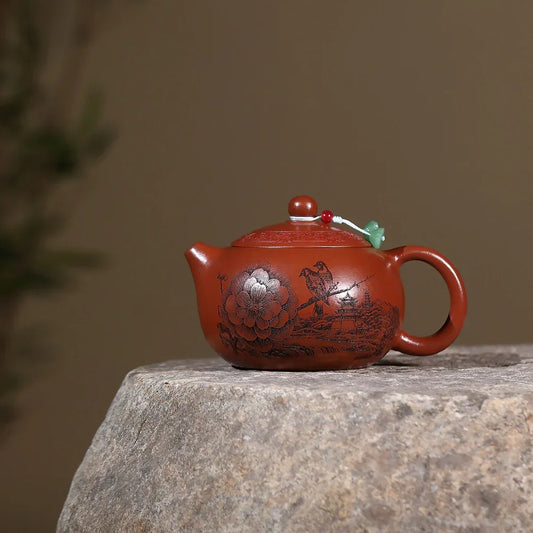 Yixing Zisha Teapot [Bird Xishi] (Dahongpao - 340ml)