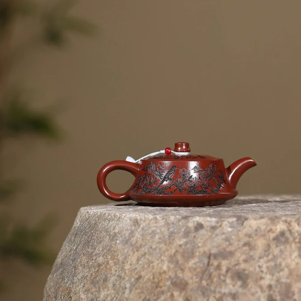 Théière Yixing Zisha [Oiseau Zhu Chu] (Dahongpao - 140ml)