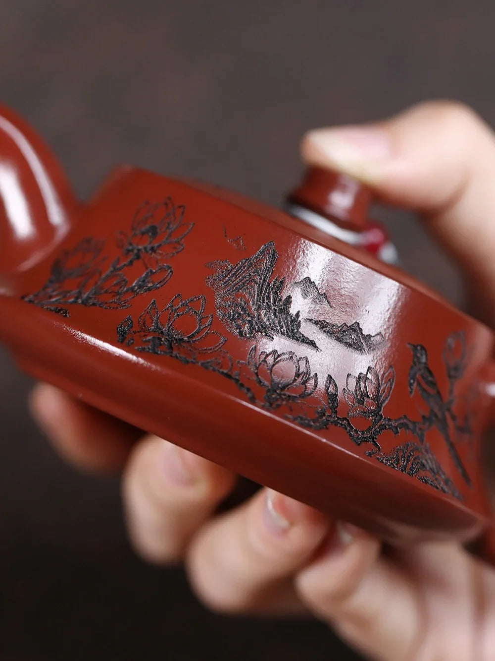 Théière Yixing Zisha [Oiseau Zhu Chu] (Dahongpao - 140ml)