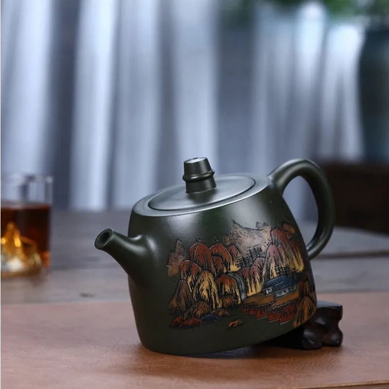 Yixing Zisha Teapot [Da Han Duo] (Lu Ni - 460ml) - YIQIN TEA HOUSE | yiqinteahouse.com | >300ml, new arrival, teapot, teaware, zisha teapot