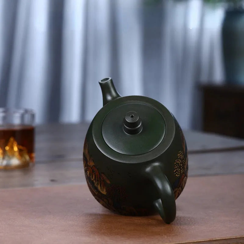 Yixing Zisha Teapot [Da Han Duo] (Lu Ni - 460ml) - YIQIN TEA HOUSE | yiqinteahouse.com | >300ml, new arrival, teapot, teaware, zisha teapot