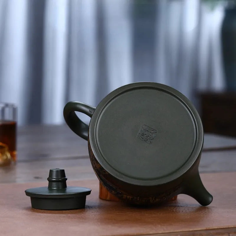 Yixing Zisha Teapot [Da Han Duo] (Lu Ni - 460ml) - YIQIN TEA HOUSE | yiqinteahouse.com | >300ml, new arrival, teapot, teaware, zisha teapot