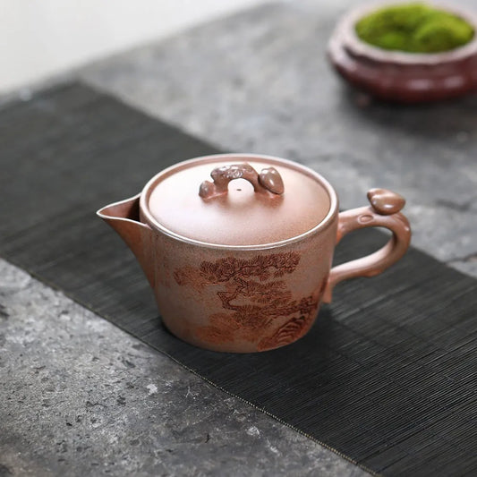 Yixing Zisha Teapot [Dakou Ting Song] (Hight Temperature Duan Ni - 310ml) - YIQIN TEA HOUSE | yiqinteahouse.com | >300ml, new arrival, teapot, teaware, zisha teapot