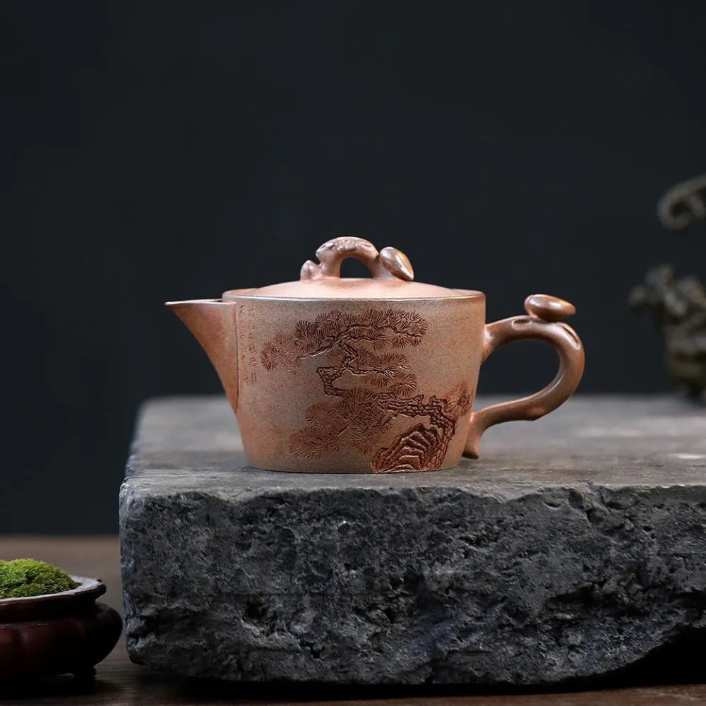 Yixing Zisha Teapot [Dakou Ting Song] (Hight Temperature Duan Ni - 310ml) - YIQIN TEA HOUSE | yiqinteahouse.com | >300ml, new arrival, teapot, teaware, zisha teapot