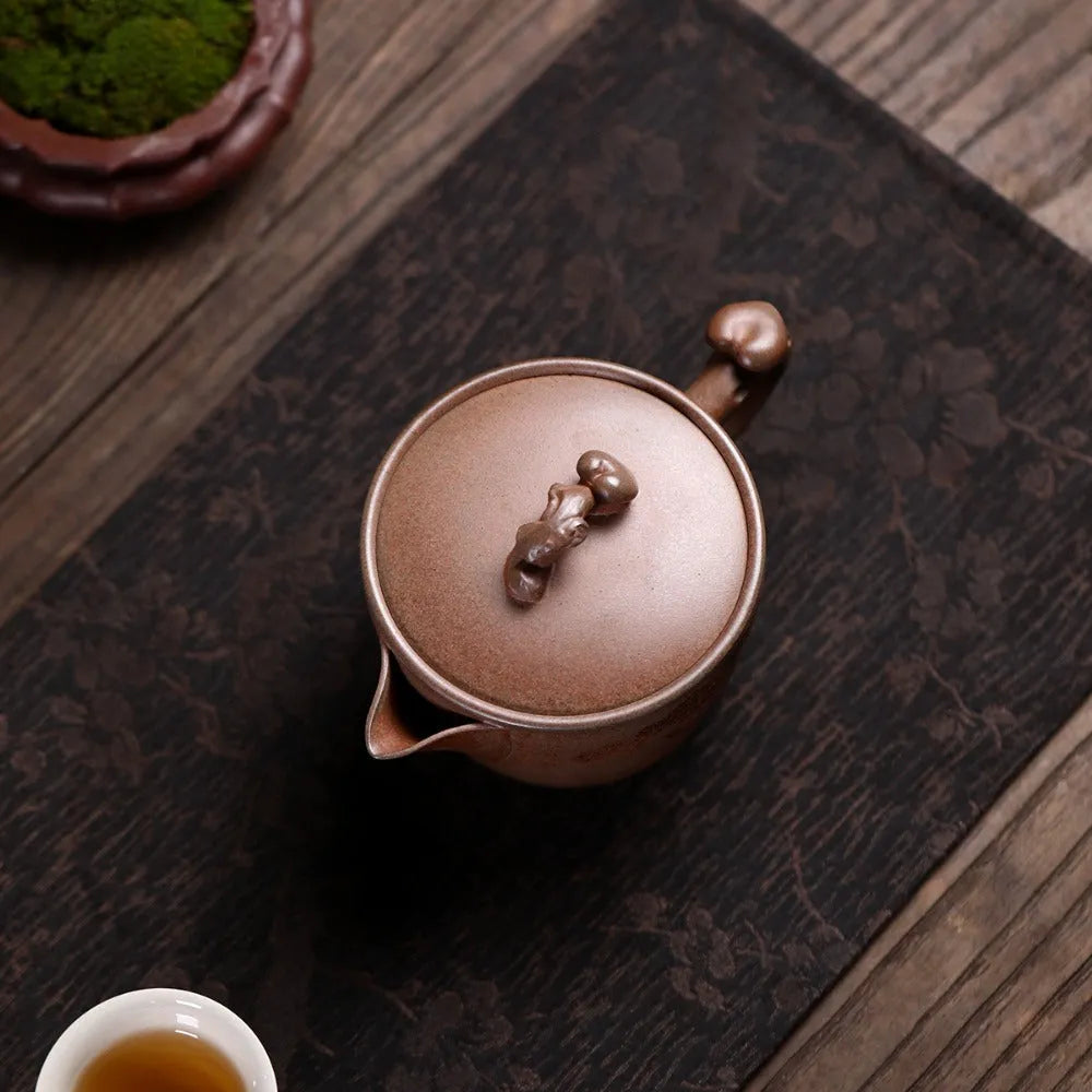 Yixing Zisha Teapot [Dakou Ting Song] (Hight Temperature Duan Ni - 310ml) - YIQIN TEA HOUSE | yiqinteahouse.com | >300ml, new arrival, teapot, teaware, zisha teapot