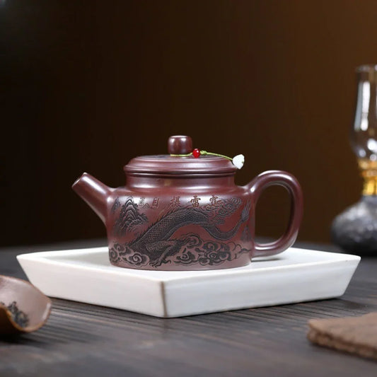 Teko Zisha Yixing [Dragon Dezhong] (Zi Zhu Ni - 480ml)