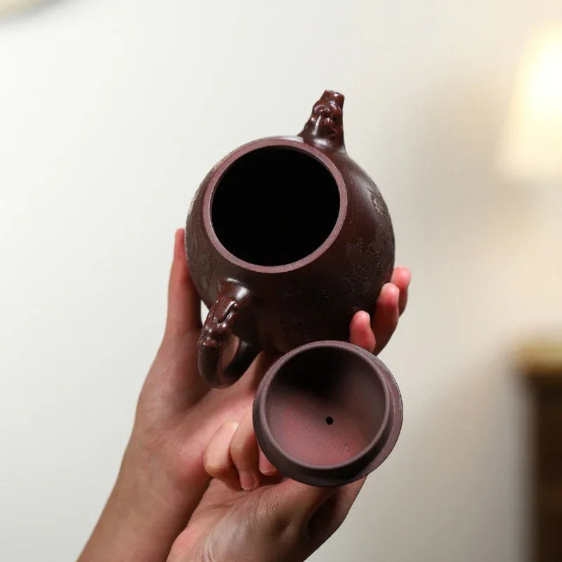 Yixing Zisha Teapot [Dragon Qin Quan] (Long Xue Sha - 380ml) - YIQIN TEA HOUSE | yiqinteahouse.com | >300ml, teapot, teaware, zisha teapot