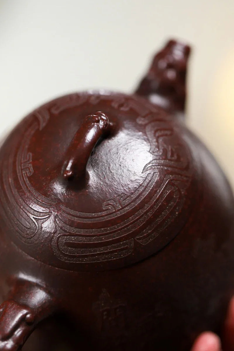 Yixing Zisha Teapot [Dragon Qin Quan] (Long Xue Sha - 380ml) - YIQIN TEA HOUSE | yiqinteahouse.com | >300ml, teapot, teaware, zisha teapot