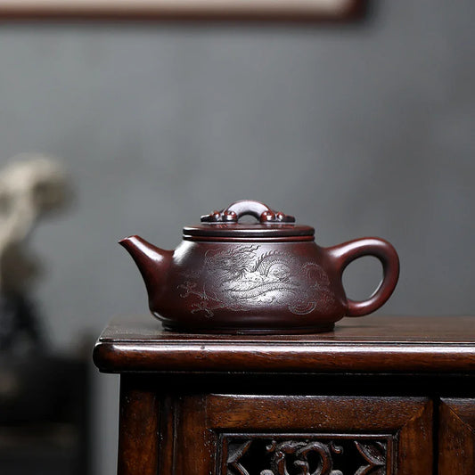 Yixing Zisha Teapot [Dragon Shi Piao] (Tie Xue Hong Sha - 320ml)