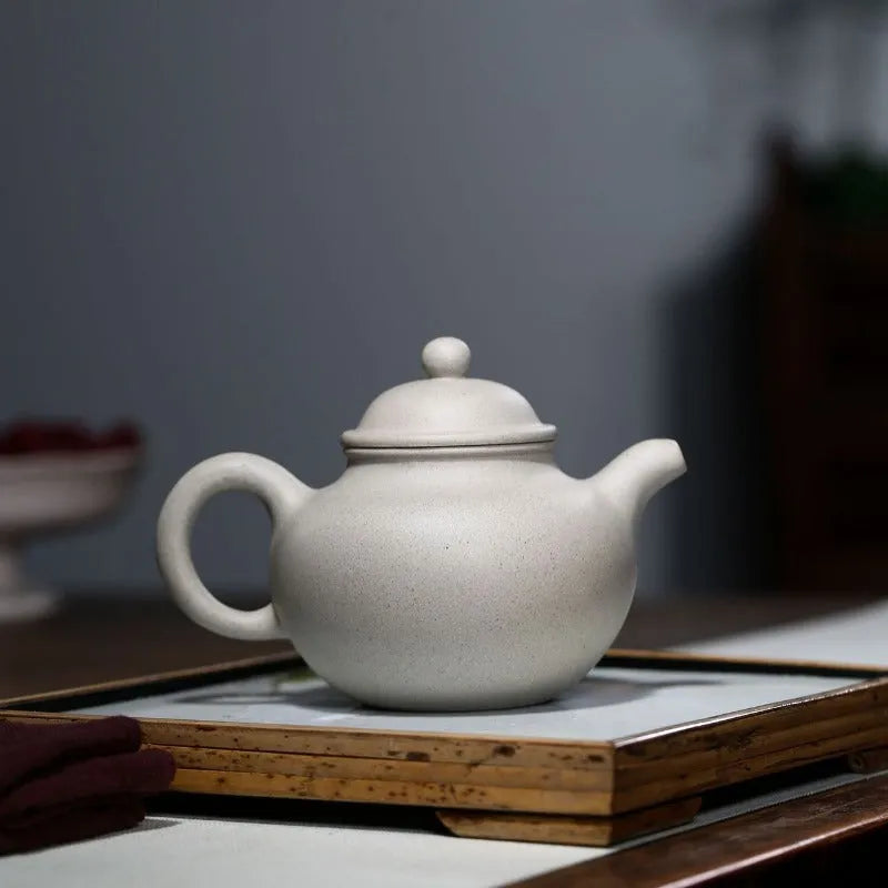 Yixing Zisha Teapot [Duo Qiu] (Bai Duan Ni - 320ml) - YIQIN TEA HOUSE | yiqinteahouse.com | >300ml, teapot, teaware, zisha teapot