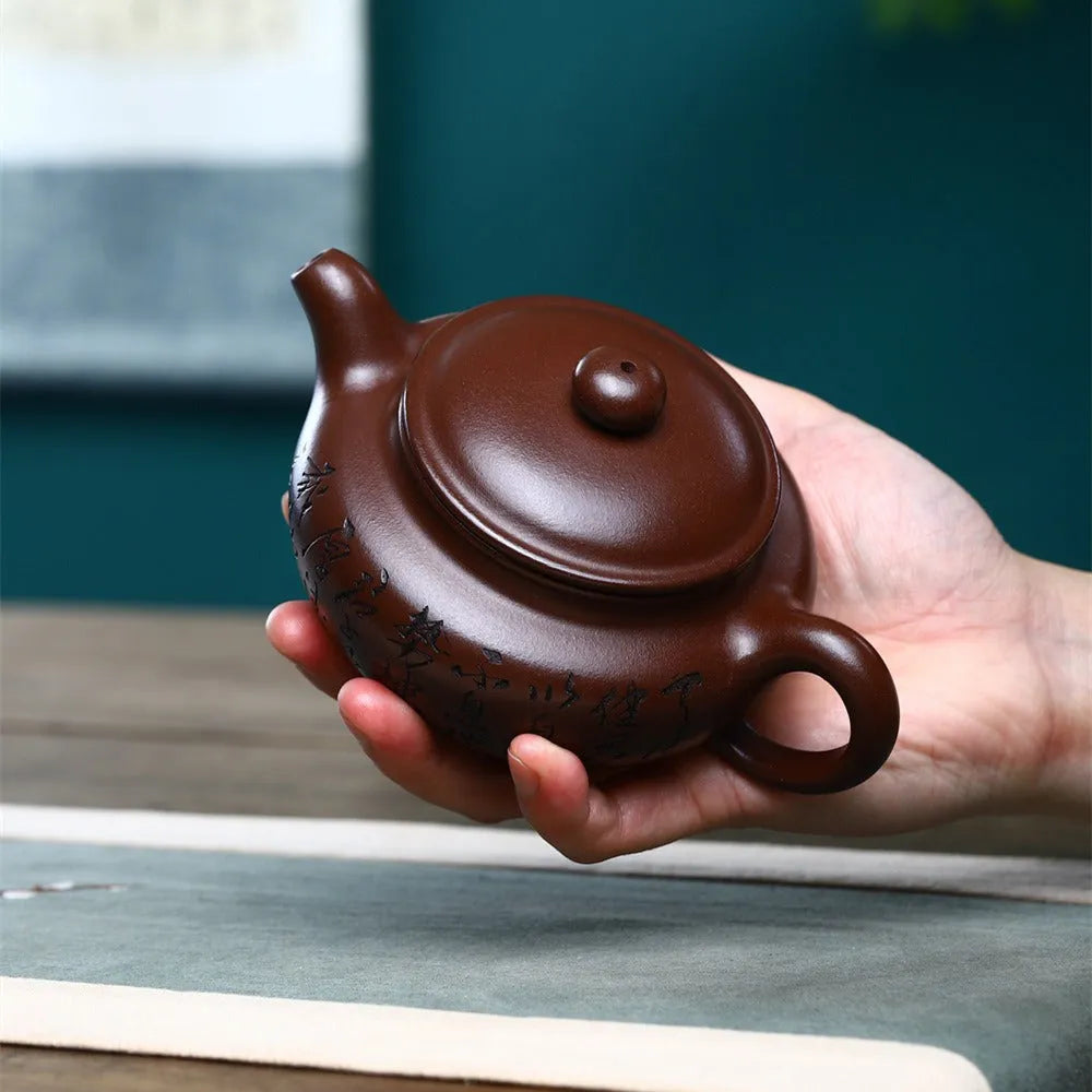 Yixing Zisha Teapot [Fanggu Pot] (Lao Zi Ni - 330ml) - YIQIN TEA HOUSE | yiqinteahouse.com | >300ml, new arrival, teapot, teaware, zisha teapot