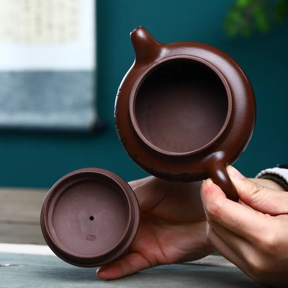 Yixing Zisha Teapot [Fanggu Pot] (Lao Zi Ni - 330ml) - YIQIN TEA HOUSE | yiqinteahouse.com | >300ml, new arrival, teapot, teaware, zisha teapot