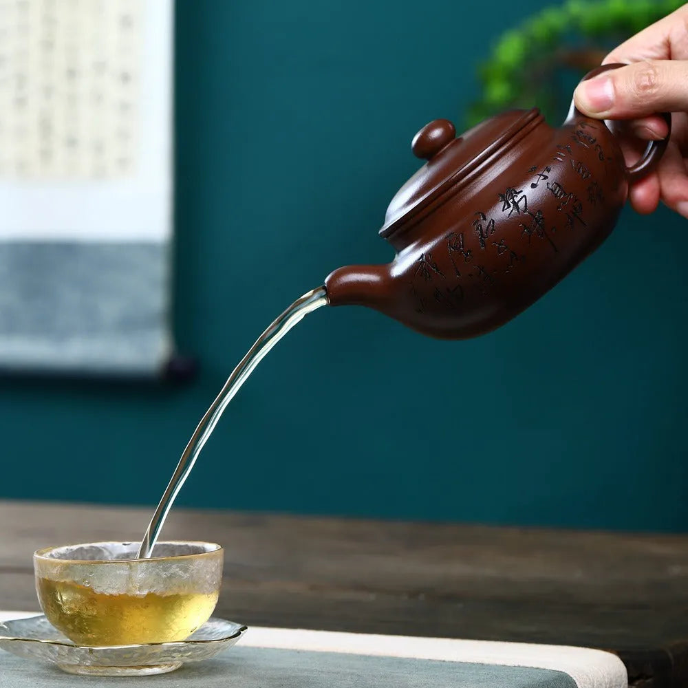 Yixing Zisha Teapot [Fanggu Pot] (Lao Zi Ni - 330ml) - YIQIN TEA HOUSE | yiqinteahouse.com | >300ml, new arrival, teapot, teaware, zisha teapot