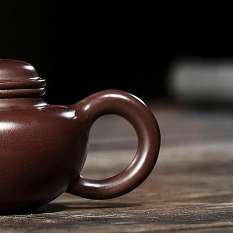 Yixing Zisha Teapot [Fanggu Pot] (Zi Zhu Ni - 240ml) - YIQIN TEA HOUSE | yiqinteahouse.com | 200-300ml, teapot, teaware, zisha teapot