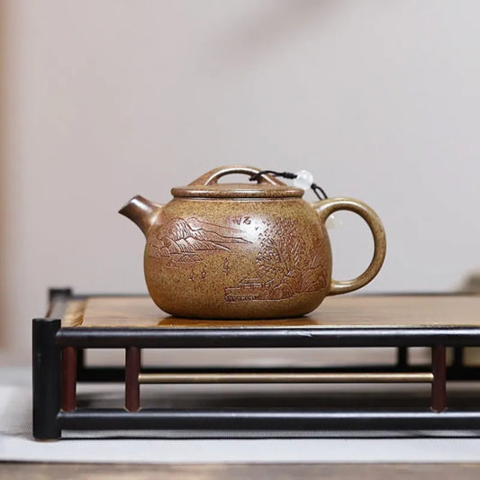 Yixing Zisha Teapot [Fu Yuan] (Duan Ni Firewood Firing - 180ml) - YIQIN TEA HOUSE | yiqinteahouse.com | <200ml, teapot, teaware, zisha teapot