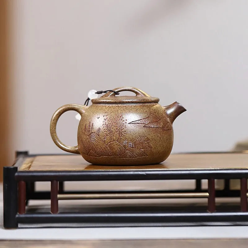 Yixing Zisha Teapot [Fu Yuan] (Duan Ni Firewood Firing - 180ml) - YIQIN TEA HOUSE | yiqinteahouse.com | <200ml, teapot, teaware, zisha teapot