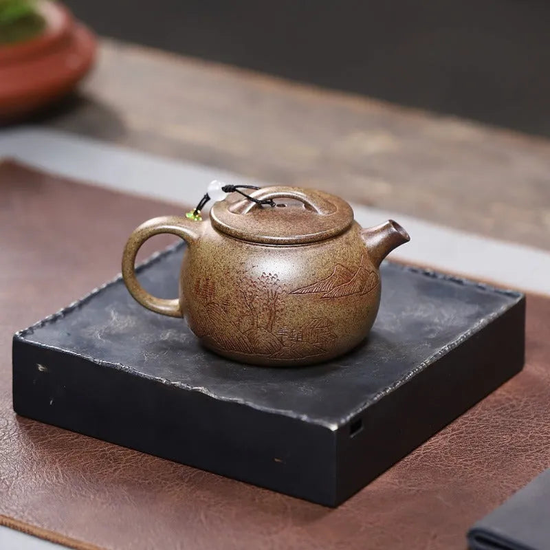 Yixing Zisha Teapot [Fu Yuan] (Duan Ni Firewood Firing - 180ml) - YIQIN TEA HOUSE | yiqinteahouse.com | <200ml, teapot, teaware, zisha teapot