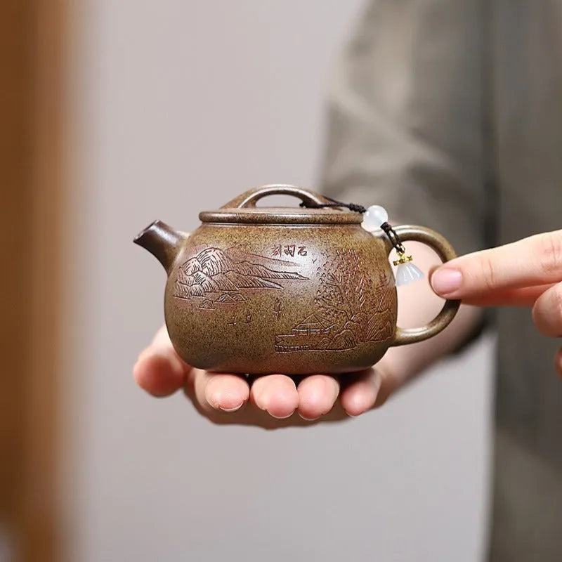 Yixing Zisha Teapot [Fu Yuan] (Duan Ni Firewood Firing - 180ml) - YIQIN TEA HOUSE | yiqinteahouse.com | <200ml, teapot, teaware, zisha teapot