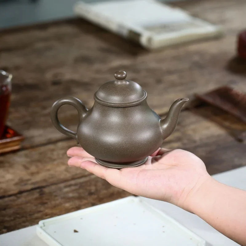 Yixing Zisha Teapot [Gao Pan Hu] (Xue Ke Qing - 300ml)