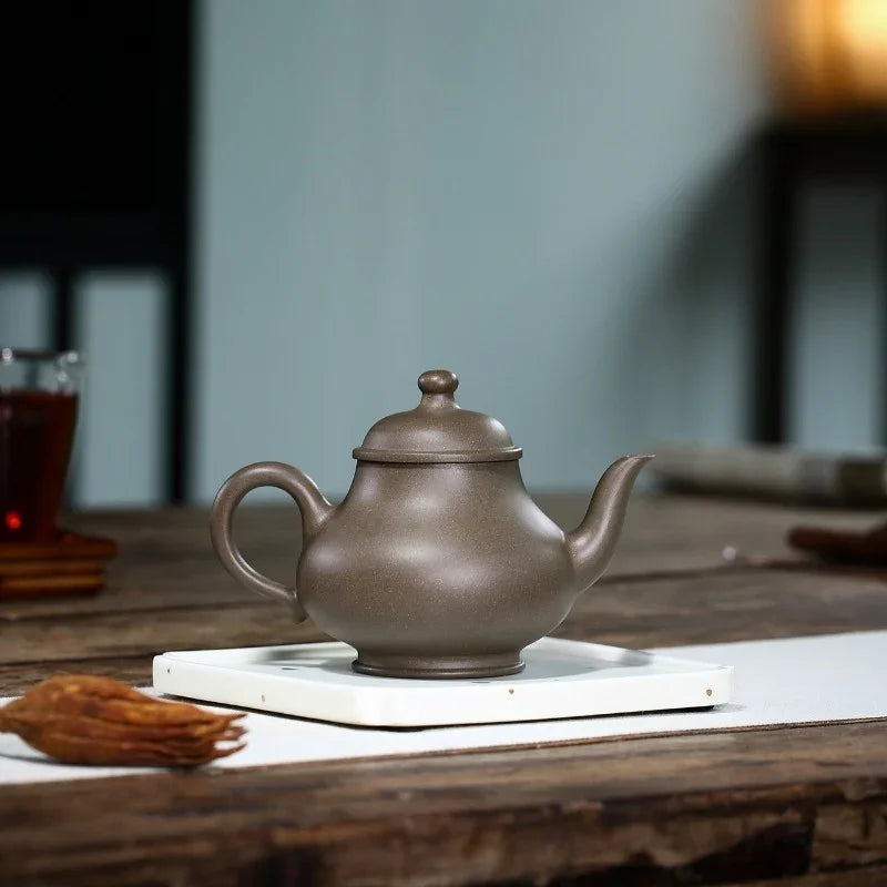 Yixing Zisha Teapot [Gao Pan Hu] (Xue Ke Qing - 300ml)