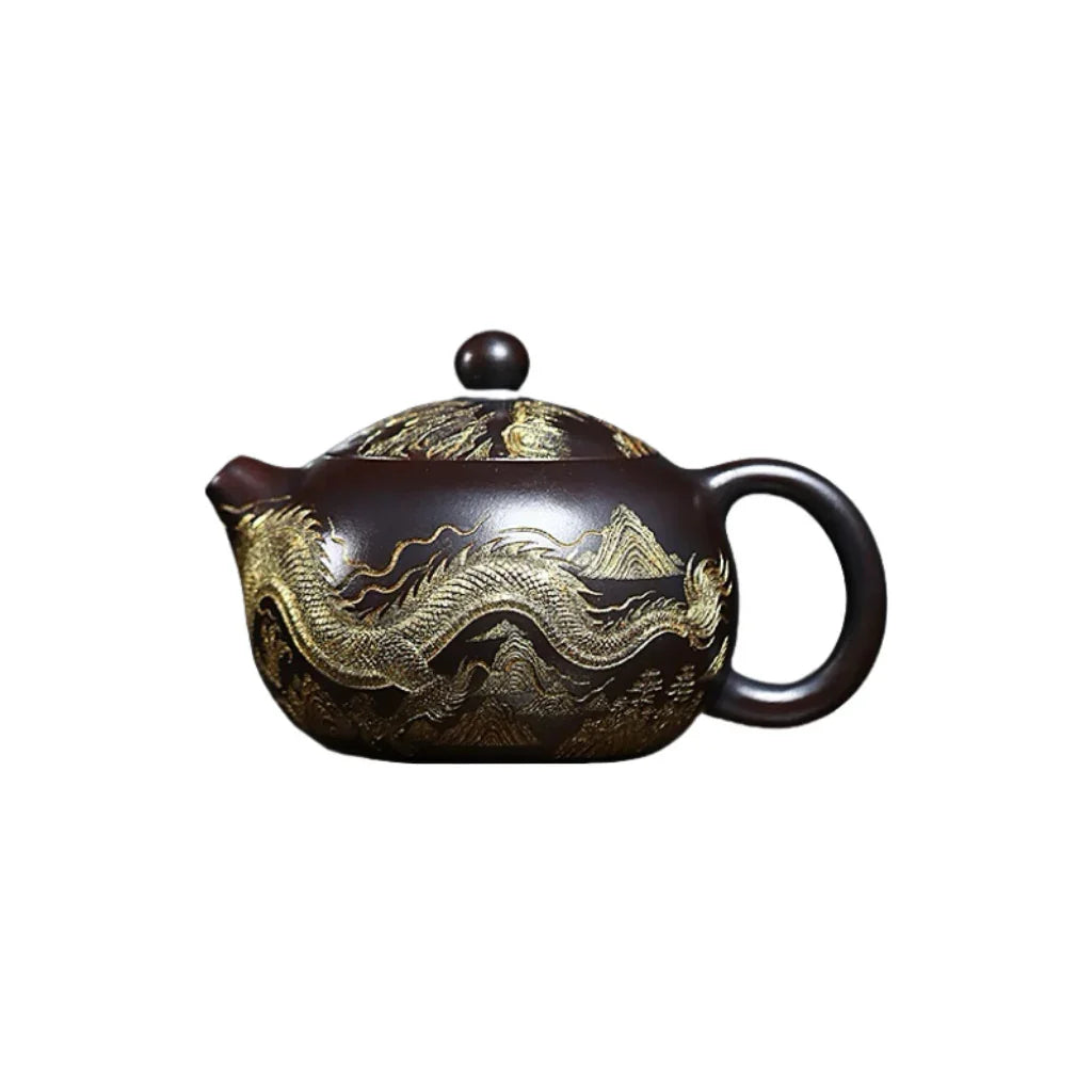 Théière Yixing Zisha [Dragon doré Xishi] (Gu Hong Ni - 300 ml)