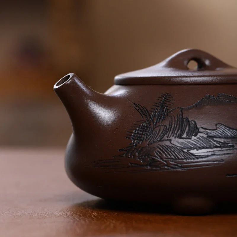 Yixing Zisha Teapot [God Rewards Jingzhou Shi Piao] (Lao Zi Ni - 220ml) - YIQIN TEA HOUSE | yiqinteahouse.com | 200-300ml, teapot, teaware, zisha teapot