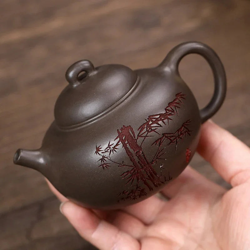 Yixing Zisha Teapot [Green Bamboo] (Qinghui Duan - 180ml) - YIQIN TEA HOUSE | yiqinteahouse.com | <200ml, teapot, teaware, zisha teapot