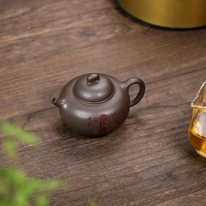 Yixing Zisha Teapot [Green Bamboo] (Qinghui Duan - 180ml) - YIQIN TEA HOUSE | yiqinteahouse.com | <200ml, teapot, teaware, zisha teapot