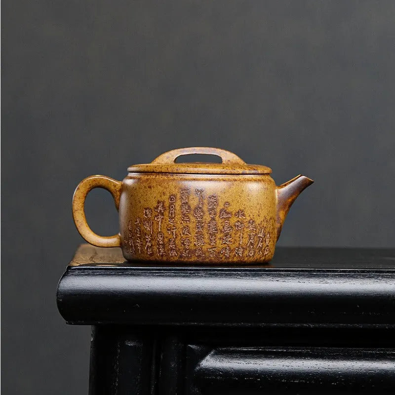 Yixing Zisha Teapot [Guan Canghai Hanwa] (High Temperature Duan Ni - 250ml) - YIQIN TEA HOUSE | yiqinteahouse.com | 200-300ml, new arrival, teapot, teaware, zisha teapot