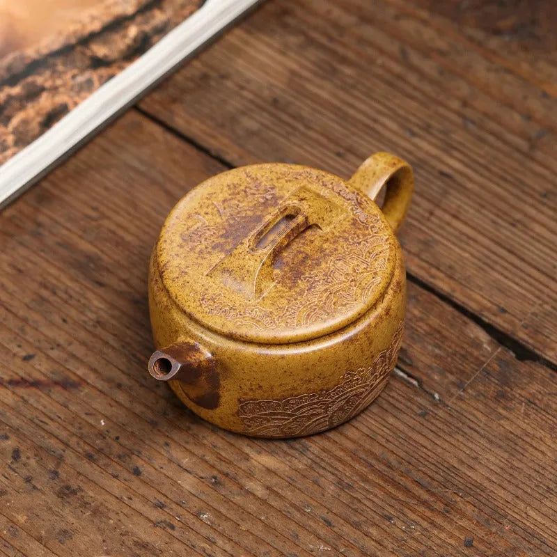 Yixing Zisha Teapot [Guan Canghai Hanwa] (High Temperature Duan Ni - 250ml) - YIQIN TEA HOUSE | yiqinteahouse.com | 200-300ml, new arrival, teapot, teaware, zisha teapot