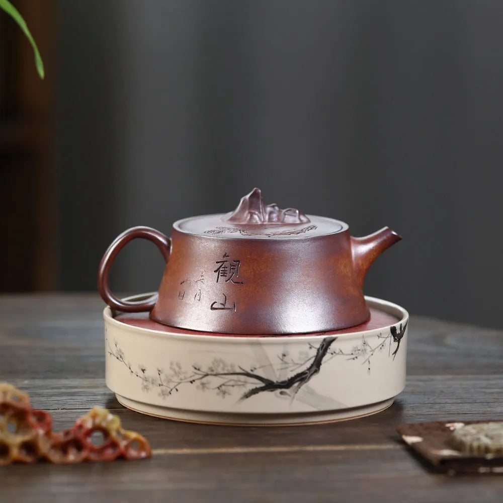 Yixing Zisha Teapot [Guan Shan] (High Temperature Duan Ni - 230ml) - YIQIN TEA HOUSE | yiqinteahouse.com | 200-300ml, new arrival, teapot, teaware, zisha teapot