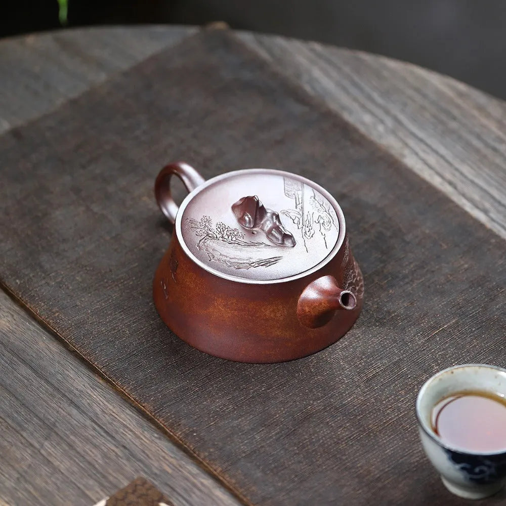 Yixing Zisha Teapot [Guan Shan] (High Temperature Duan Ni - 230ml) - YIQIN TEA HOUSE | yiqinteahouse.com | 200-300ml, new arrival, teapot, teaware, zisha teapot