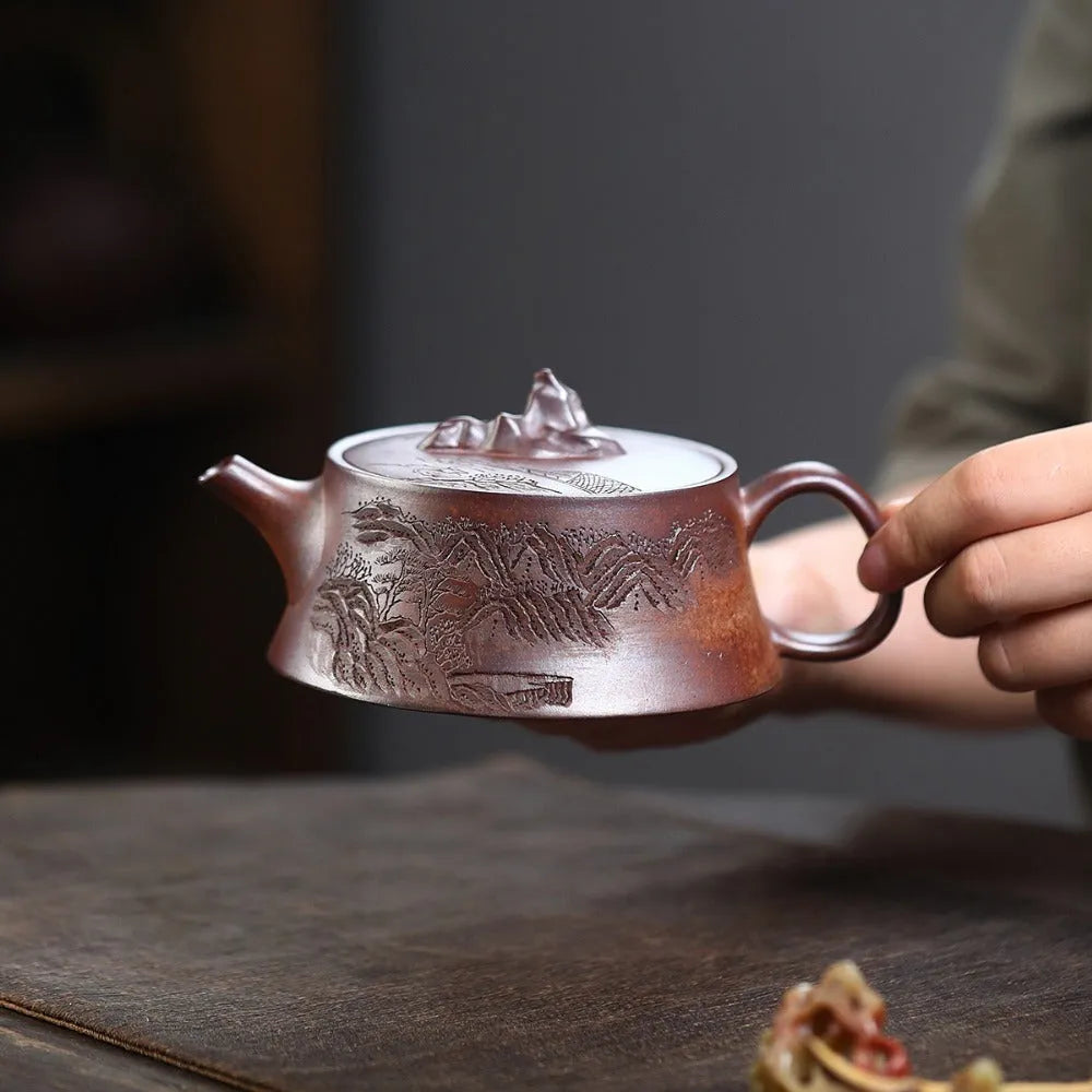 Yixing Zisha Teapot [Guan Shan] (High Temperature Duan Ni - 230ml) - YIQIN TEA HOUSE | yiqinteahouse.com | 200-300ml, new arrival, teapot, teaware, zisha teapot