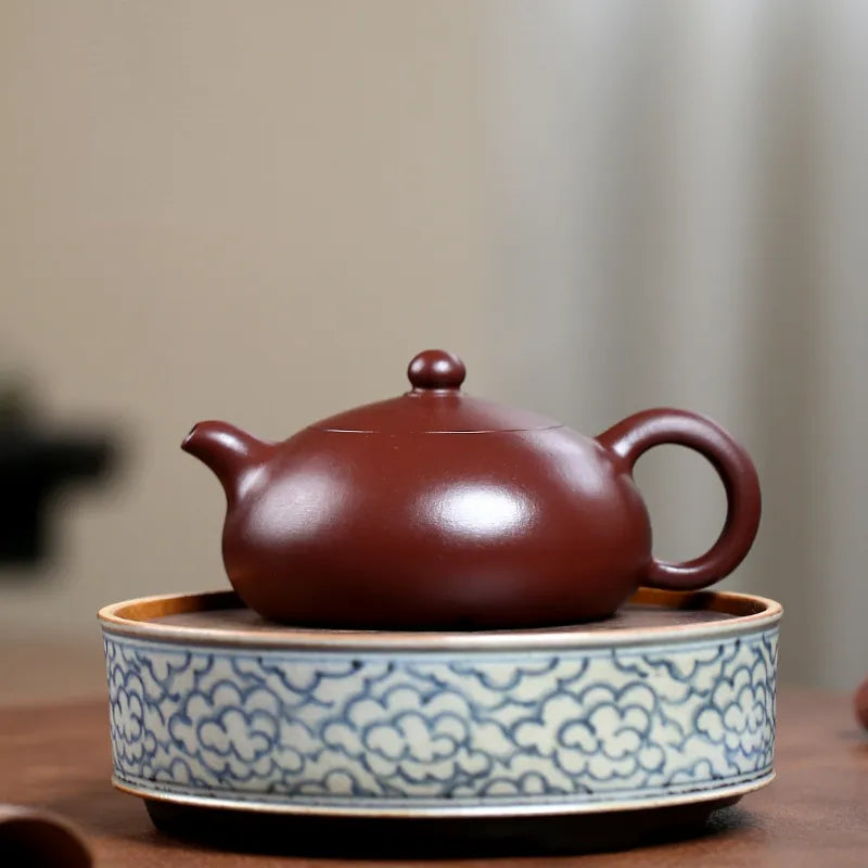 Yixing Zisha Teapot [Half Moon Pot] (Lao Zi Ni - 325ml) - YIQIN TEA HOUSE | yiqinteahouse.com | >300ml, new arrival, teapot, teaware, zisha teapot