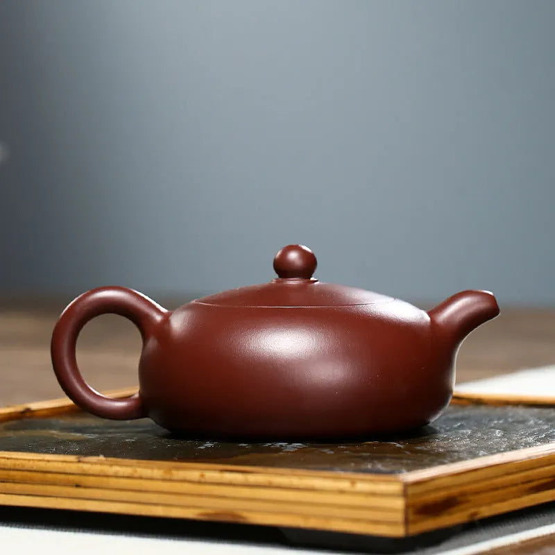 Yixing Zisha Teapot [Half Moon Pot] (Zi Zhu Ni - 150ml) - YIQIN TEA HOUSE | yiqinteahouse.com | <200ml, new arrival, teapot, teaware, zisha teapot