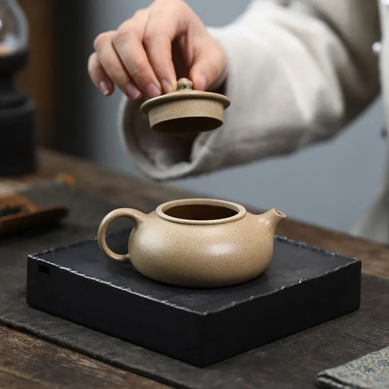 Yixing Zisha Teapot [Han Jiang] (Bensan Lu Ni/Zi Ni - 160ml) - YIQIN TEA HOUSE | yiqinteahouse.com | <200ml, teapot, teaware, zisha teapot