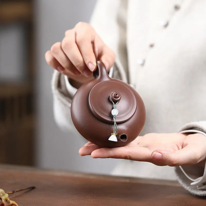 Yixing Zisha Teapot [Han Jiang] (Bensan Lu Ni/Zi Ni - 160ml) - YIQIN TEA HOUSE | yiqinteahouse.com | <200ml, teapot, teaware, zisha teapot