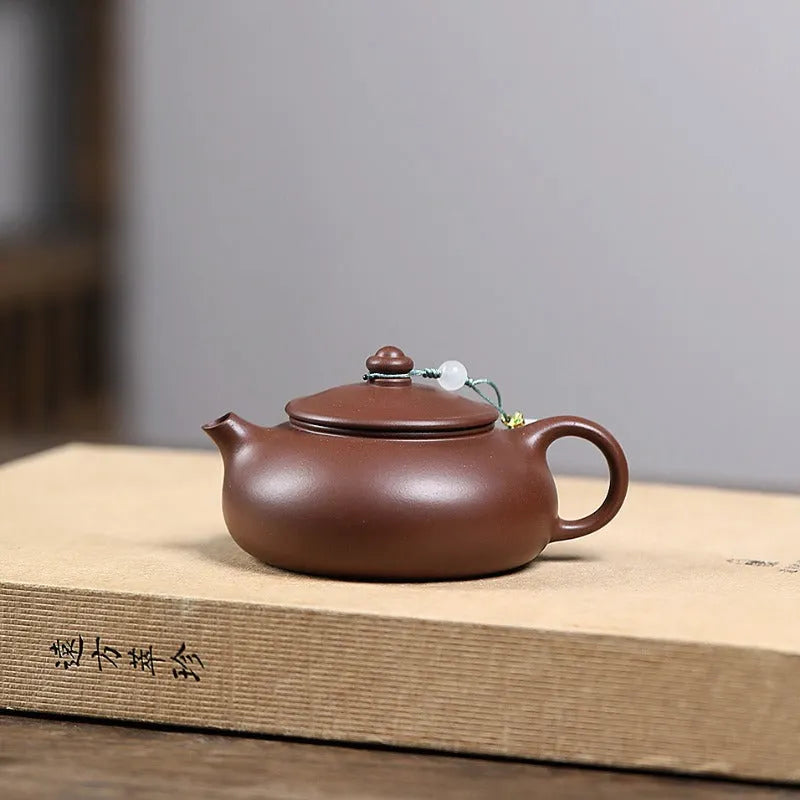 Yixing Zisha Teapot [Han Jiang] (Bensan Lu Ni/Zi Ni - 160ml) - YIQIN TEA HOUSE | yiqinteahouse.com | <200ml, teapot, teaware, zisha teapot