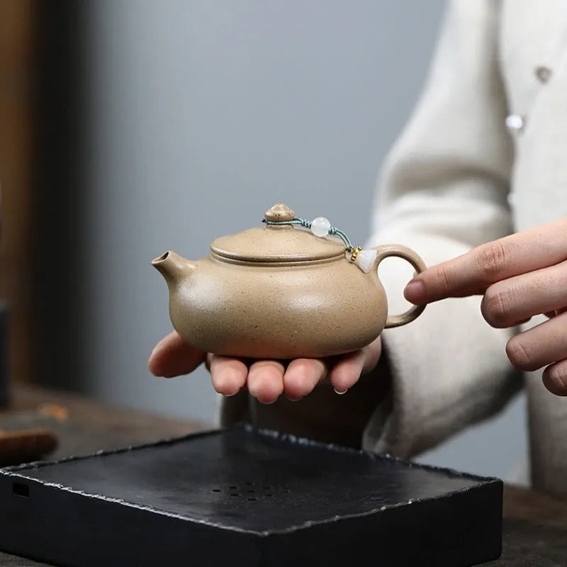 Yixing Zisha Teapot [Han Jiang] (Bensan Lu Ni/Zi Ni - 160ml) - YIQIN TEA HOUSE | yiqinteahouse.com | <200ml, teapot, teaware, zisha teapot