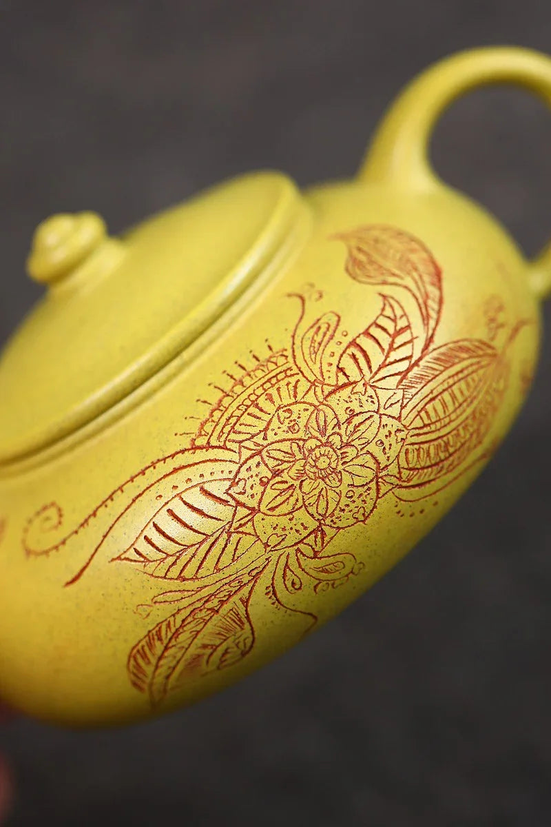 Yixing Zisha Teapot [Han Jiang] (Huangjin Duan Ni - 190ml) - YIQIN TEA HOUSE | yiqinteahouse.com | <200ml, teapot, teaware, zisha teapot