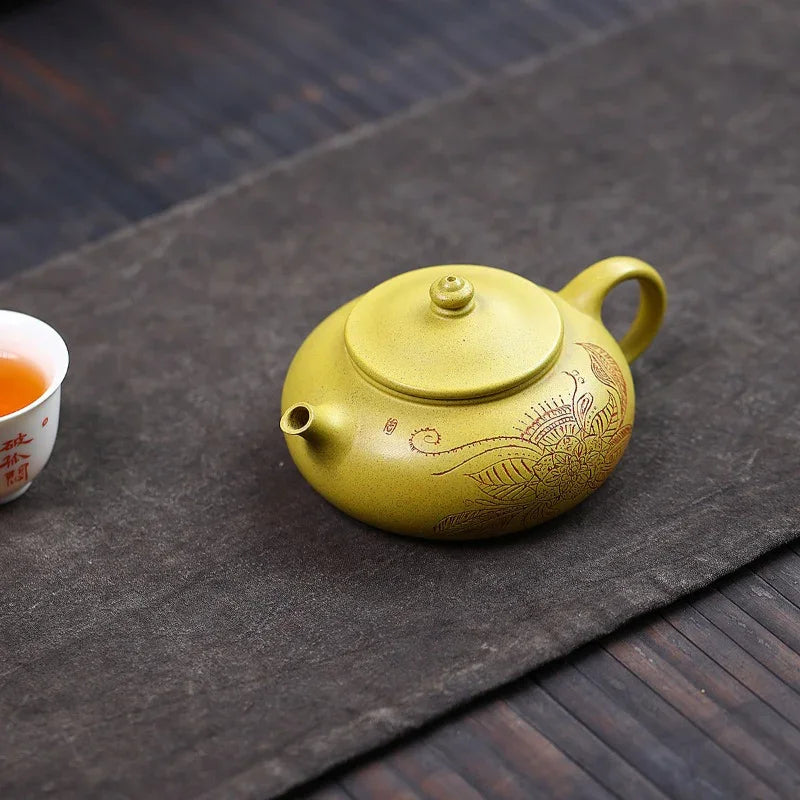 Yixing Zisha Teapot [Han Jiang] (Huangjin Duan Ni - 190ml) - YIQIN TEA HOUSE | yiqinteahouse.com | <200ml, teapot, teaware, zisha teapot