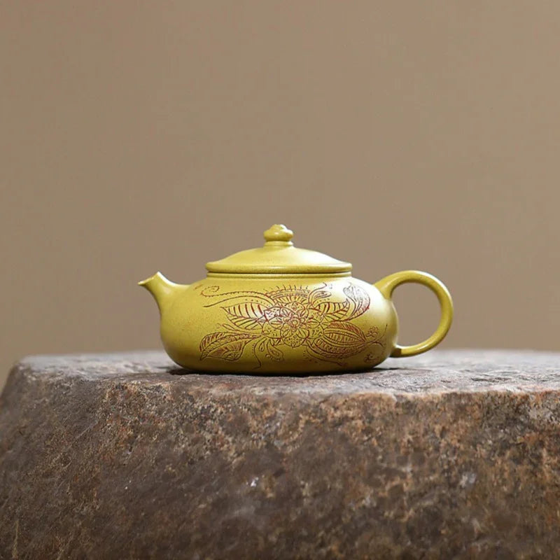 Yixing Zisha Teapot [Han Jiang] (Huangjin Duan Ni - 190ml) - YIQIN TEA HOUSE | yiqinteahouse.com | <200ml, teapot, teaware, zisha teapot
