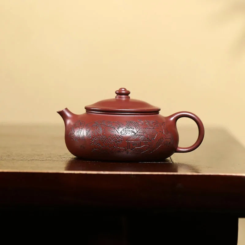 Yixing Zisha Teapot [Han Jiang] (Long Xue Sha - 240ml) - YIQIN TEA HOUSE | yiqinteahouse.com | 200-300ml, teapot, teaware, zisha teapot