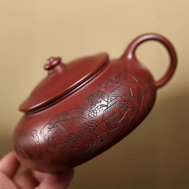 Yixing Zisha Teapot [Han Jiang] (Long Xue Sha - 240ml) - YIQIN TEA HOUSE | yiqinteahouse.com | 200-300ml, teapot, teaware, zisha teapot