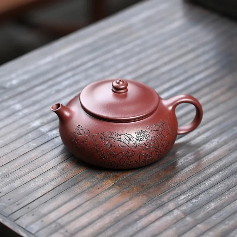 Yixing Zisha Teapot [Han Jiang] (Long Xue Sha - 240ml) - YIQIN TEA HOUSE | yiqinteahouse.com | 200-300ml, teapot, teaware, zisha teapot