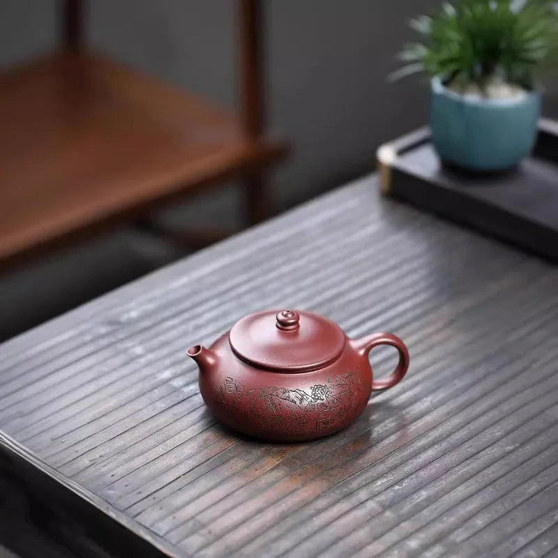 Yixing Zisha Teapot [Han Jiang] (Long Xue Sha - 240ml) - YIQIN TEA HOUSE | yiqinteahouse.com | 200-300ml, teapot, teaware, zisha teapot