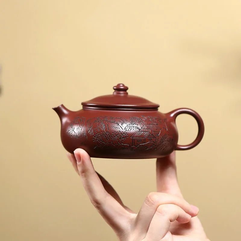 Yixing Zisha Teapot [Han Jiang] (Long Xue Sha - 240ml) - YIQIN TEA HOUSE | yiqinteahouse.com | 200-300ml, teapot, teaware, zisha teapot