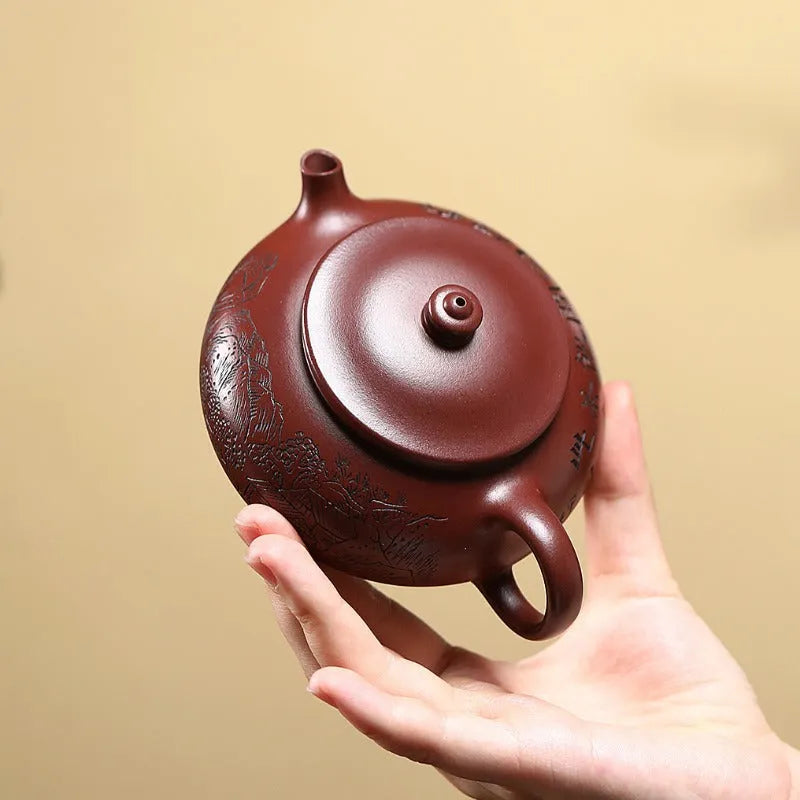 Yixing Zisha Teapot [Han Jiang] (Long Xue Sha - 240ml) - YIQIN TEA HOUSE | yiqinteahouse.com | 200-300ml, teapot, teaware, zisha teapot