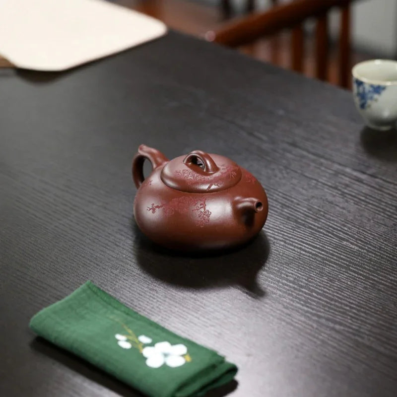 Yixing Zisha Teapot [Han Xiang] (Di Cao Qing - 330ml) - YIQIN TEA HOUSE | yiqinteahouse.com | >300ml, teapot, teaware, zisha teapot